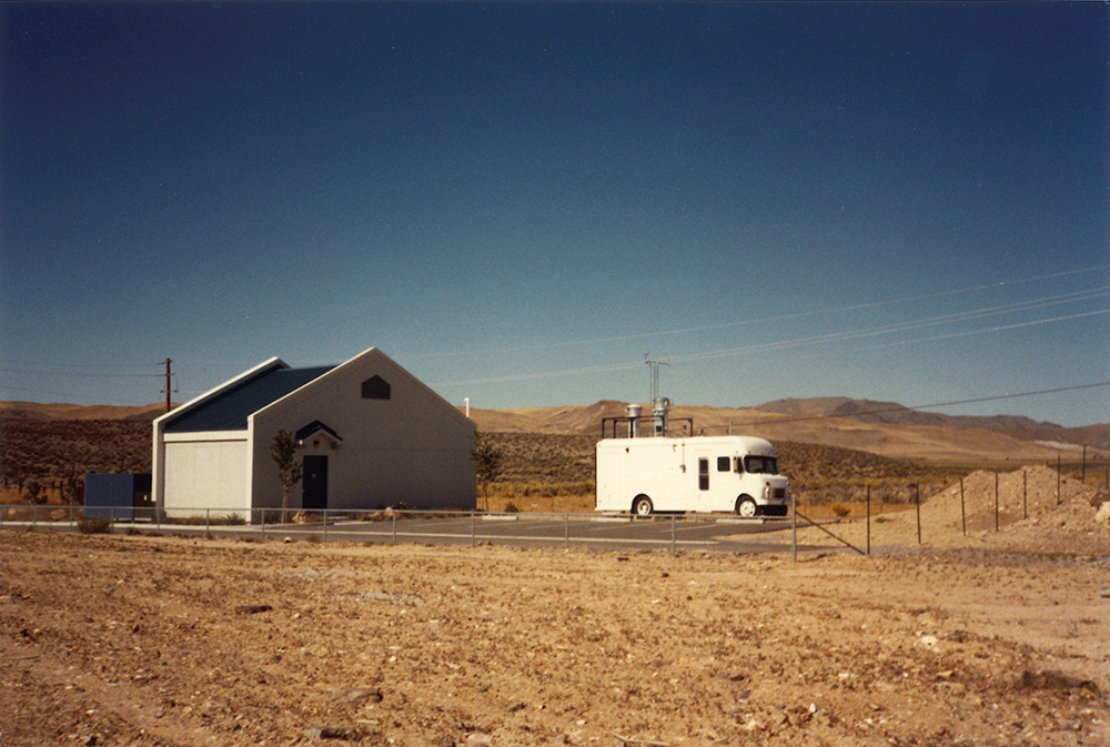 Our mobile monitoring van located on the corner of Sparks Boulevard and Disc Drive, circa 1991.